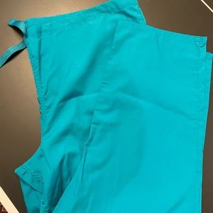 Basic scrub pants size 2X teal blue